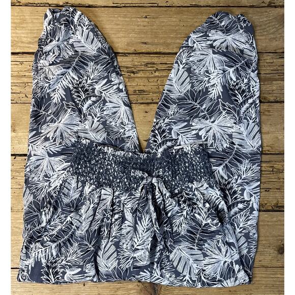 Rewatch Brand Womens Size XS Leaf Print Beachwear Cropped Ruched Joggers NWT - Picture 1 of 12